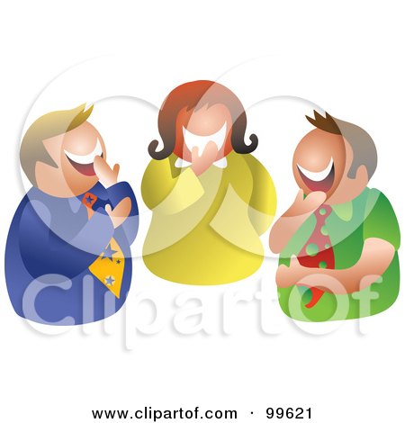 Royalty-Free (RF) Clipart Illustration of a Business Team Laughing by Prawny