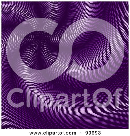 Royalty-Free (RF) Clipart Illustration of an Abstract Purple Halftone Spiral Background by elaineitalia