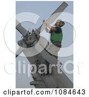 Soldier During Corrosion Maintenance On A Military Helicopter Free Stock Photography