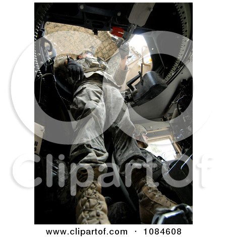 Soldier Securing His Turret During A Mounted Patrol Through Baghdad, Iraq - Free Stock Photography by JVPD
