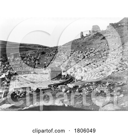 Stage And Seating Theatre of Dionysus Bacchus in Athens Greece by JVPD