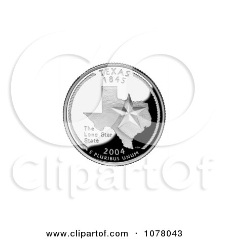 Star on the Texas State Quarter - Royalty Free Stock Photography by JVPD