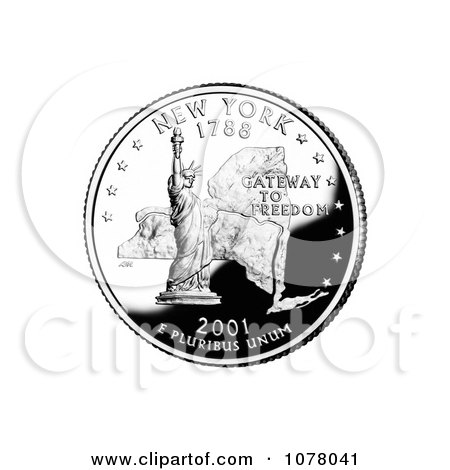 Statue of Liberty on the New York State Quarter - Royalty Free Stock Photography by JVPD