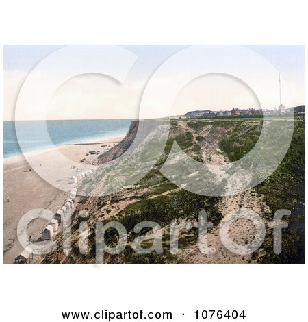 the Beach and Cliffs at Overstrand Norfolk England - Royalty Free Stock Photography  by JVPD