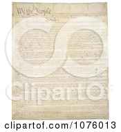 The First Page Of The United States Constitution Royalty Free Historical Clip Art by JVPD