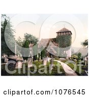 The Graveyard At An Old Ivy Covered Church In Wonastow Monmouth Wales Monmouthshire Gwent England UK Royalty Free Stock Photography