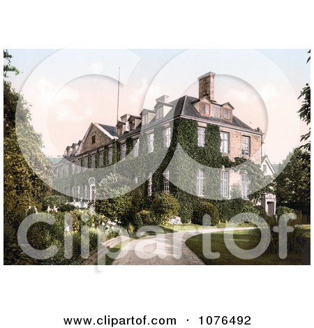 the Ivy Covered Troy House in Monmouth Wales Monmouthshire Gwent England UK - Royalty Free Stock Photography  by JVPD