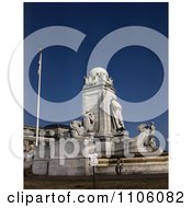 The Lions Native Eagles And Globe At The Marble Christopher Columbus Memorial In Washington DC Royalty Free Historical Stock Photo