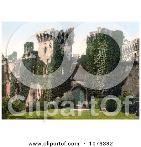 the Main Gatehouse to the Castell Rhaglan Raglan Castle in Monmouthshire Wales England UK - Royalty Free Stock Photography  by JVPD