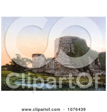 the Ruins of Pevensey Castle in Wealden East Sussex England UK - Royalty Free Stock Photography  by JVPD