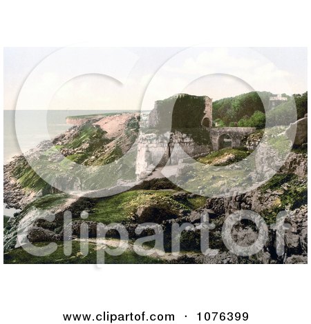 the Ruins of Rufus Castle on the Coast Over Church Ope Cove, Isle of Portland, Dorset, England - Royalty Free Stock Photography  by JVPD