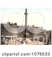 The Statues Water Fountains And NelsonS Column In Trafalgar Square London England Royalty Free Stock Photography