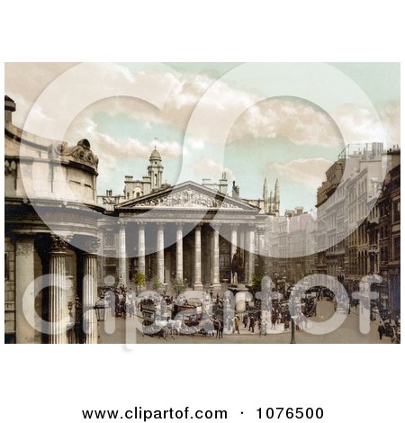 the Wellington Statue Outside the Royal Exchange in London, England - Royalty Free Stock Photography  by JVPD