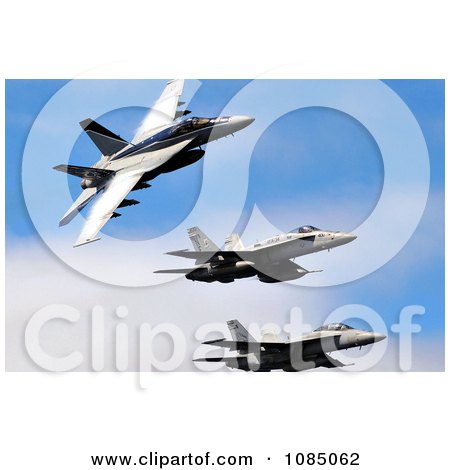Three Military Aircraft In A Blue Sky - Free Stock Photography by JVPD