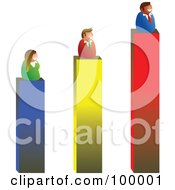 Poster, Art Print Of Business Team On Bar Graph Results