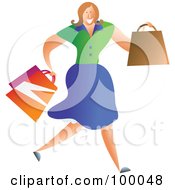 Poster, Art Print Of Running Female Personal Shopper