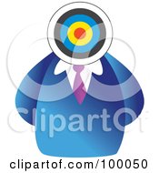 Poster, Art Print Of Businessman With A Target Head