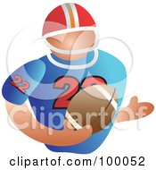 Poster, Art Print Of Football Player Carrying A Ball