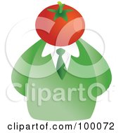 Poster, Art Print Of Businessman With A Tomato Face