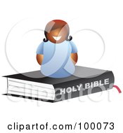 Poster, Art Print Of Happy Black Woman On A Bible