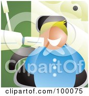 Royalty Free RF Clipart Illustration Of A Happy Man Getting A Dental Xray by Prawny
