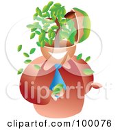 Poster, Art Print Of Businessman With A Tree Brain