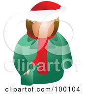 Royalty Free RF Clipart Illustration Of A Woman In Winter Clothing