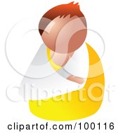 Royalty Free RF Clipart Illustration Of A Man With A Broken Arm