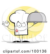 Poster, Art Print Of Chef Hat Guy Serving A Platter