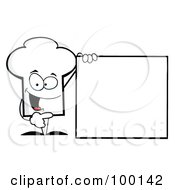 Poster, Art Print Of Chef Hat Guy Presenting A Blank Sign