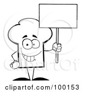 Poster, Art Print Of Chef Hat Guy Holding A Blank Sign