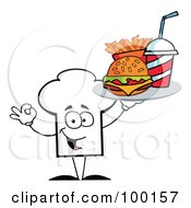 Poster, Art Print Of Chef Hat Guy Serving Fast Food