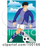 Poster, Art Print Of Pro Soccer Player On A Field - 2