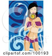 Royalty Free RF Clipart Illustration Of A Sexy Woman Eating A Sucker by mayawizard101