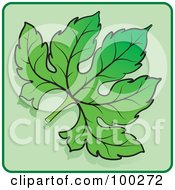 Royalty Free RF Clipart Illustration Of A Green Leaf Icon 2