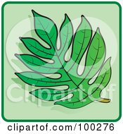 Poster, Art Print Of Green Leaf Icon - 1