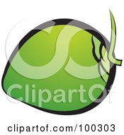 Royalty Free RF Clipart Illustration Of A Green Coconut