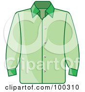 Poster, Art Print Of Green Button Up Shirt