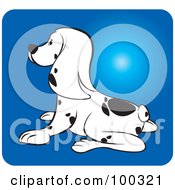 Poster, Art Print Of Dalmation Puppy Dog Facing Left