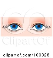 Poster, Art Print Of Pair Of Eyes With Liner And Mascara On Lashes