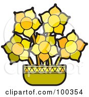 Yellow Potted Flowers