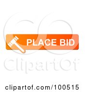 Royalty Free RF Clipart Illustration Of An Orange Contact Seller Website Button