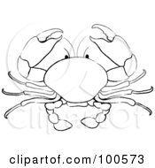 Poster, Art Print Of Coloring Page Outline Of A Crab