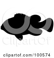 Poster, Art Print Of Black Silhouetted Clown Fish