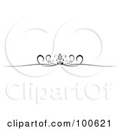 Royalty Free RF Clipart Illustration Of A Black And White Decorative Header Rule With Swirls by KJ Pargeter #COLLC100621-0055