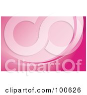 Pink Curve Business Card Template Or Website Background With Copyspace
