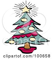 Poster, Art Print Of Bright Star Atop A Trimmed Christmas Tree