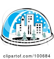 Poster, Art Print Of Snow Globe With A City And Trees