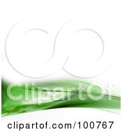 Poster, Art Print Of White Background With A Green Fractal Border