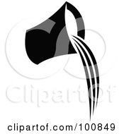 Royalty Free RF Clipart Illustration Of A Black And White Aquarius Bucket Icon by cidepix